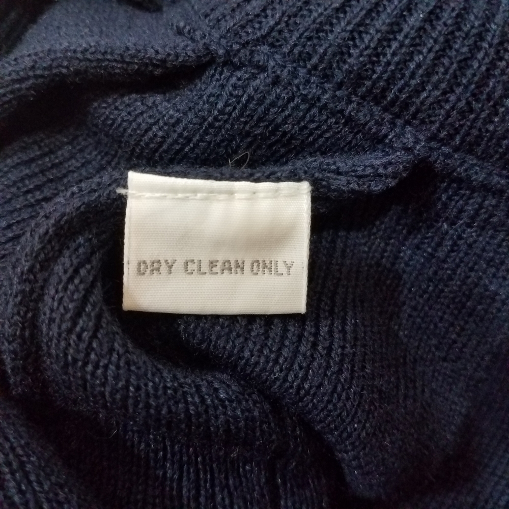 Liz Claiborne Wool Blend Navy Pleated Skirt M NWT - Picture 7 of 9